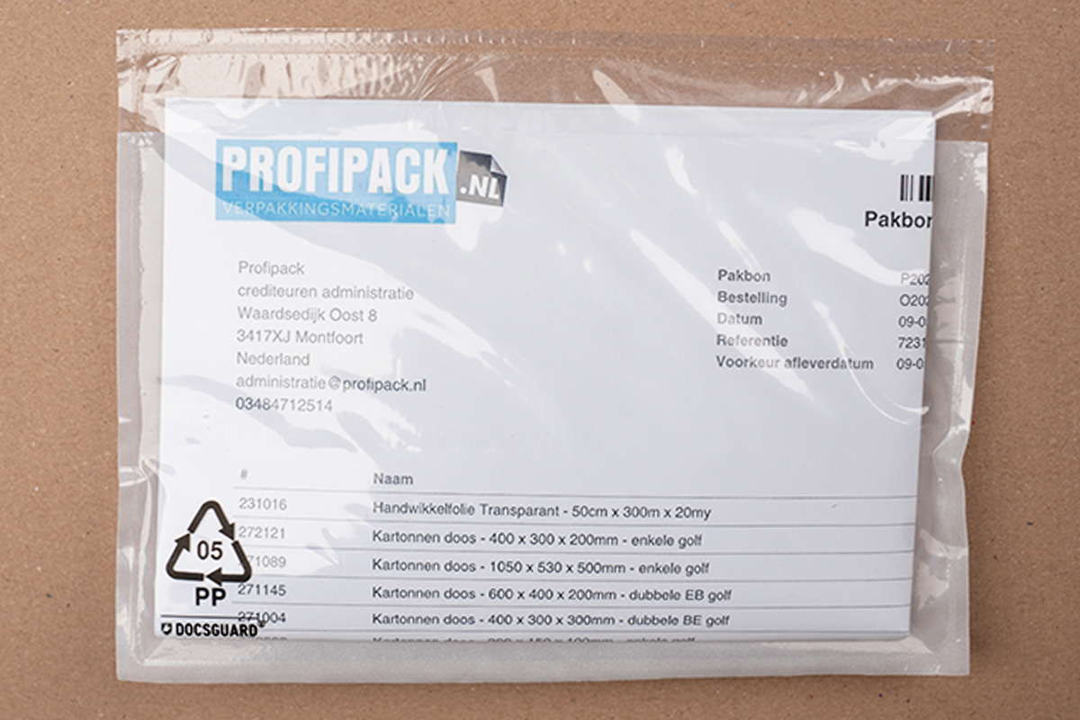 Lieferscheintaschen blanko - 165 x 122mm (250 st)