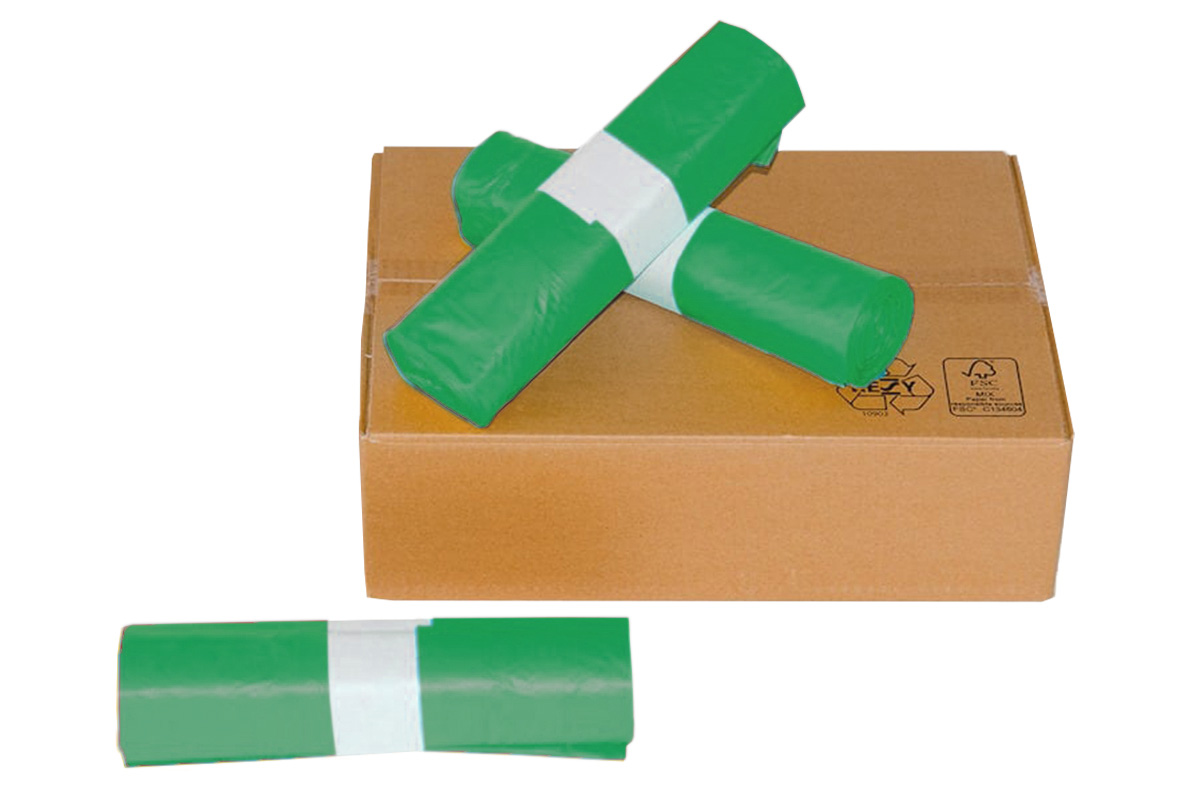 Plastik Sammelsäcke Grün 400L - 70 x 15/15 x 200cm (50 Stück)