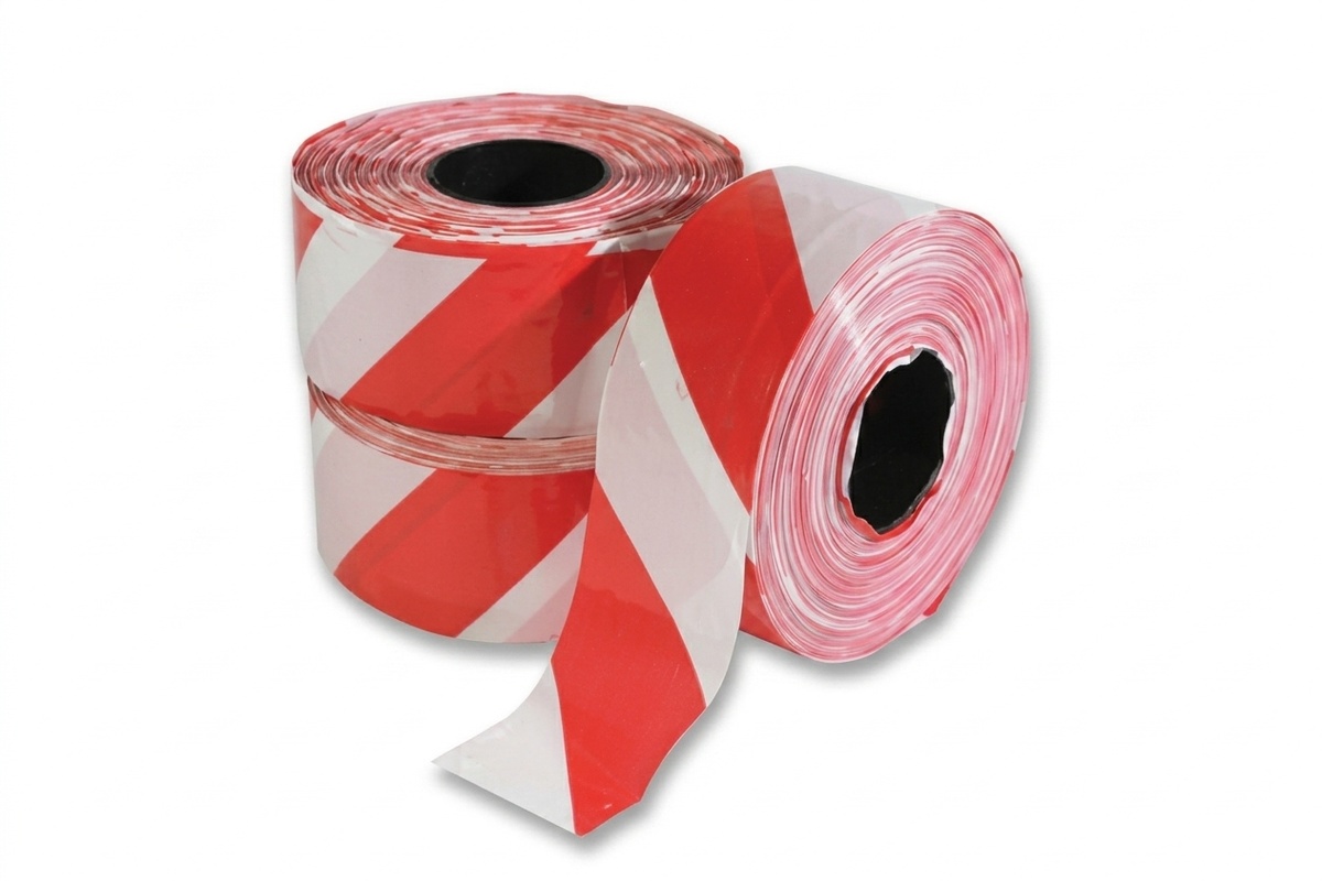 Absperrband Rot/Weiß - 70 mm x 500 m