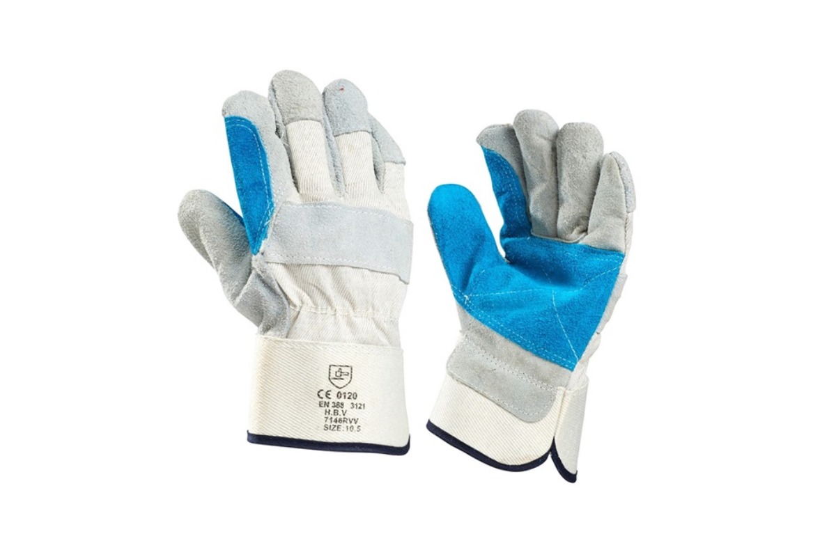 Bullflex Spaltlederhandschuhe mit Pistolenverstärkung - Größe 10