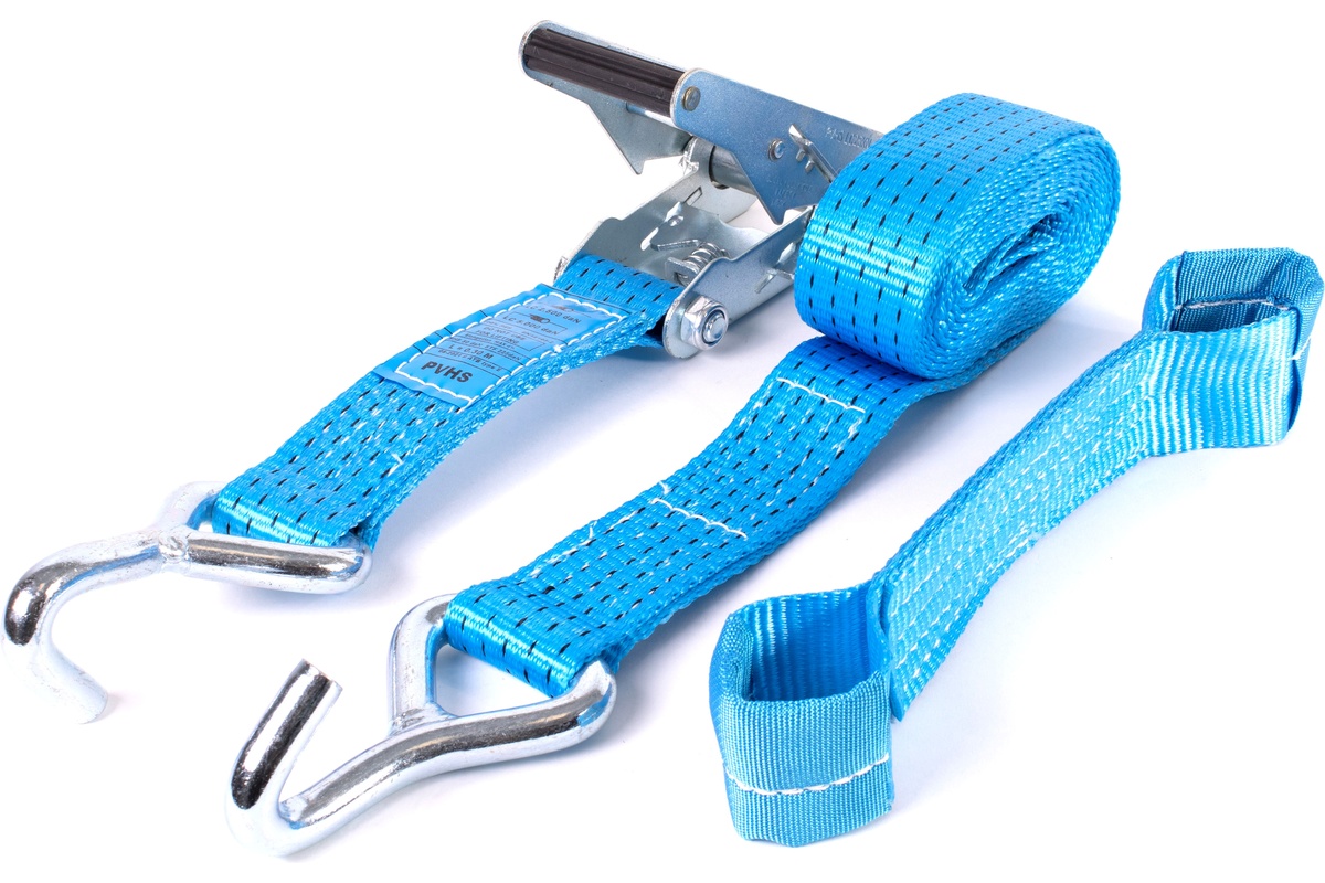 Auto-Transport-Spanngurt mit Zwischenband und Fingerhaken