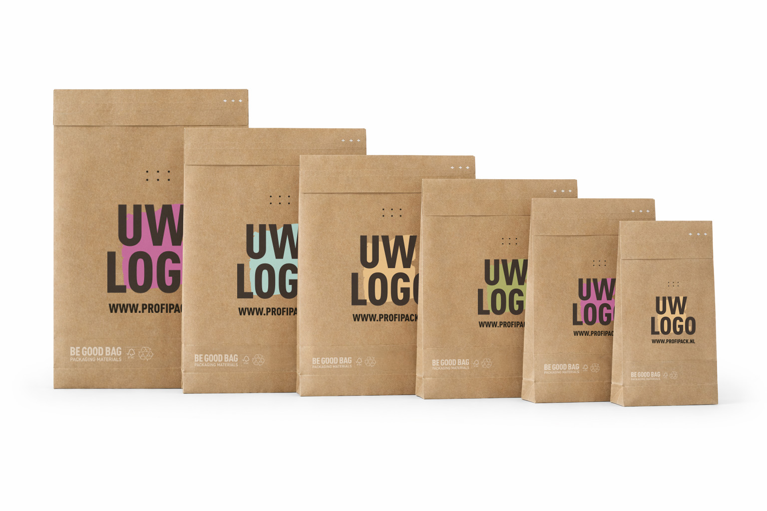 Papierversandtaschen "Be good bag" - 320 x 430mm + 80mm (100st)