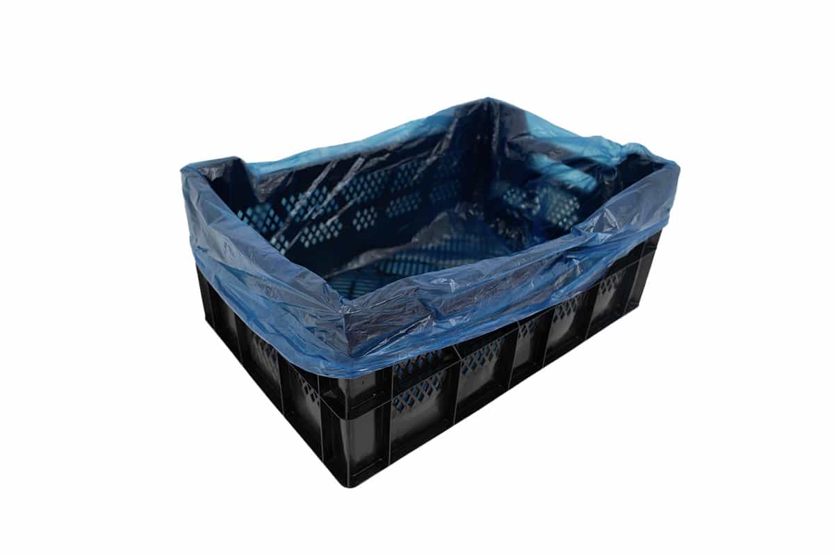  HDPE Einlegesäcke Seitenfaltensäcke blau - 68 x 17/17 x 63cm x 20my (500 stück)