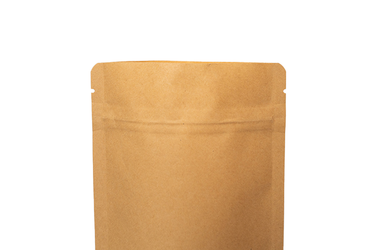 Kraftpapier Standbodenbeutel Braun mit Fenster 750 ml - 160 x 270 mm (100 Stück)