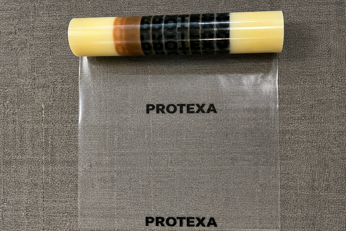 Protexa Teppich Premium-Abdeckfolie, selbstklebend – 60 cm x 60 m x 100 my