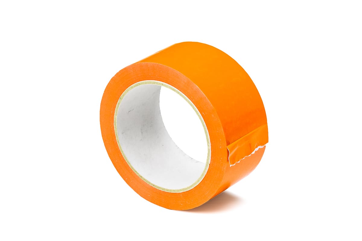 PVC Klebeband schwarz - 50mm x 66m Orange, 50.0000 millimeter