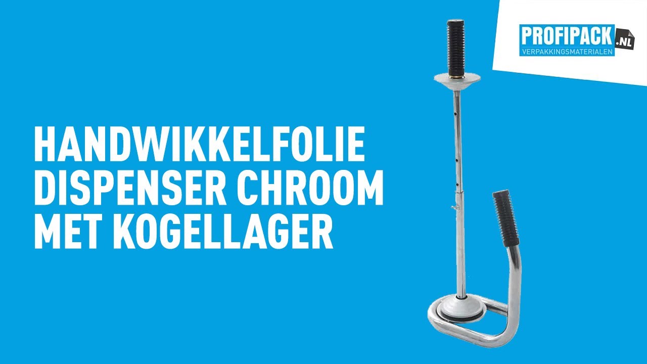  Handstretchfolien-Dispenser Chrom mit Kugellager - 25-50 cm