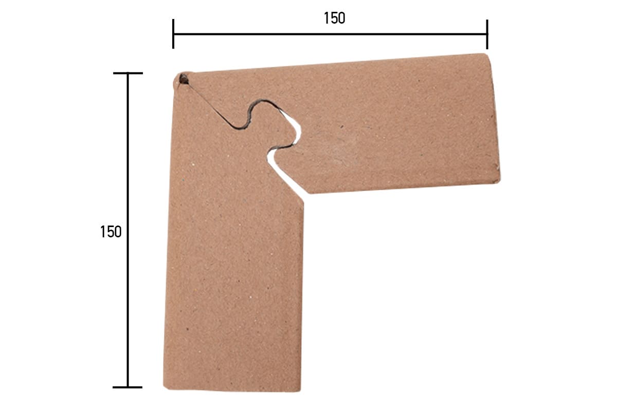 Karton Kantenschutz Puzzle - 45 x 45 x 150 x 150 x 3mm