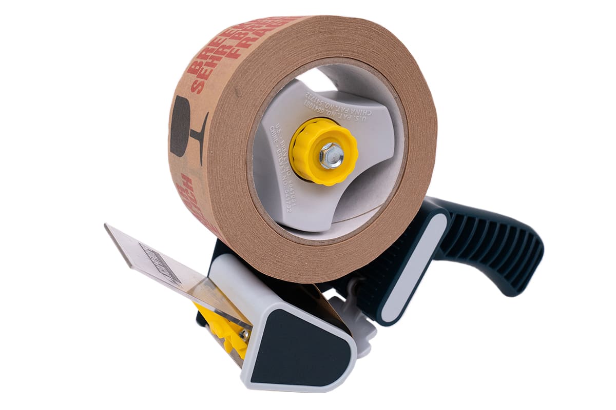 Papierklebeband 50 mm x 50 m "zerbrechlich" schwarz/rot - 3 Sprachen