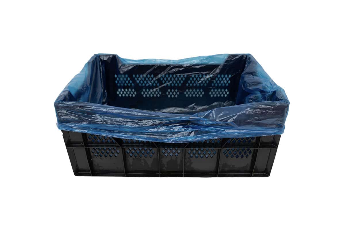  HDPE Einlegesäcke Seitenfaltensäcke blau - 68 x 17/17 x 63cm x 20my (500 stück)