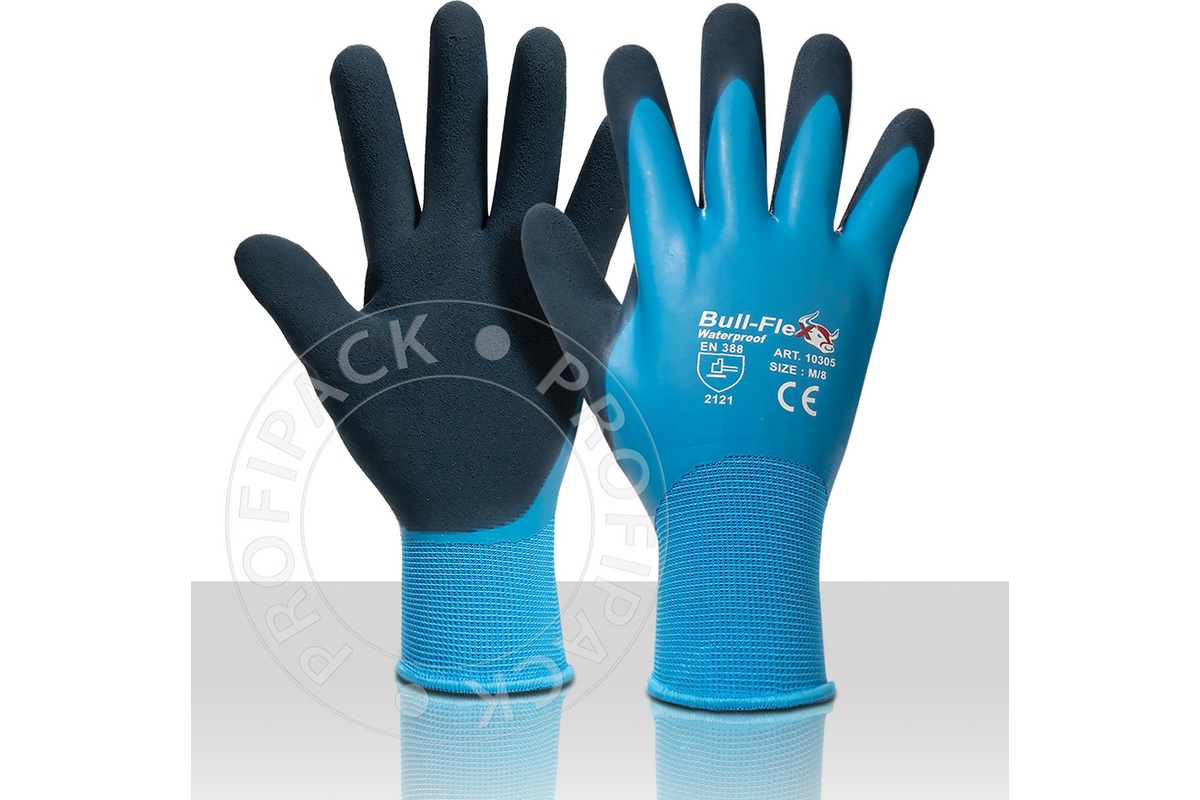 Bullflex Latex Handschuhe wasserabweisend - Größe 10/XL
