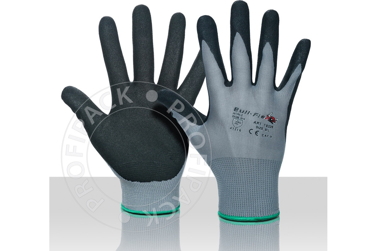 Bullflex Nitril-Beschichtung Handschuhe - Größe 8/M