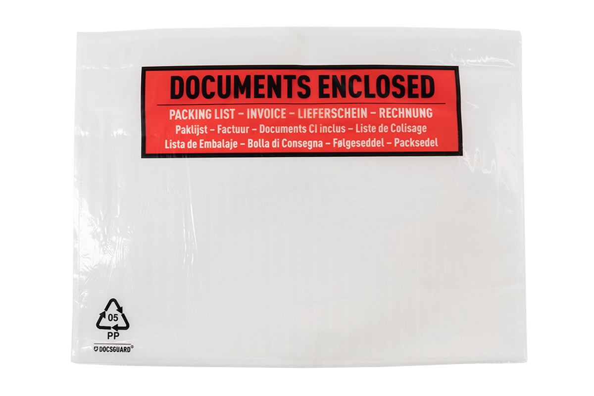 Lieferscheintaschen Documents Enclosed - 225 x 165mm (250 st)