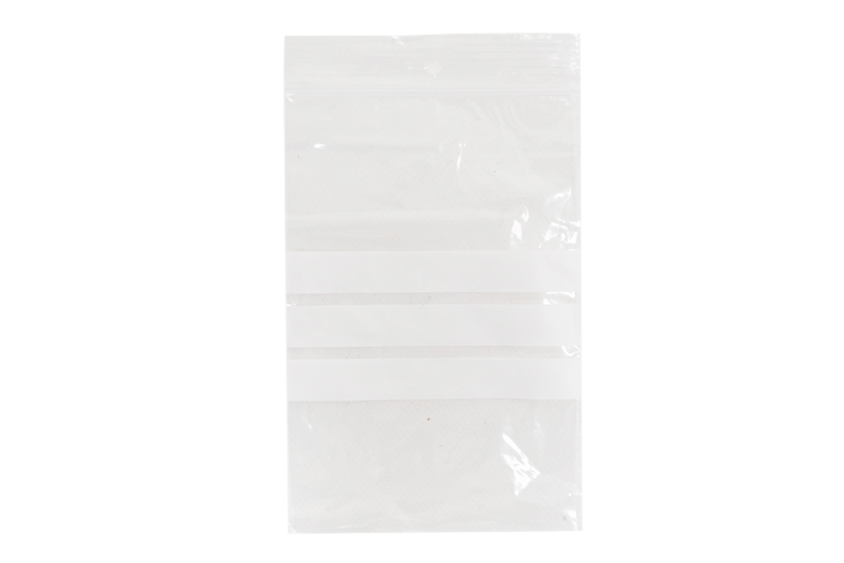 Druckverschlussbeutel transparent mit Schriftfeld - 160 x 230mm x 50my (1.000 st)