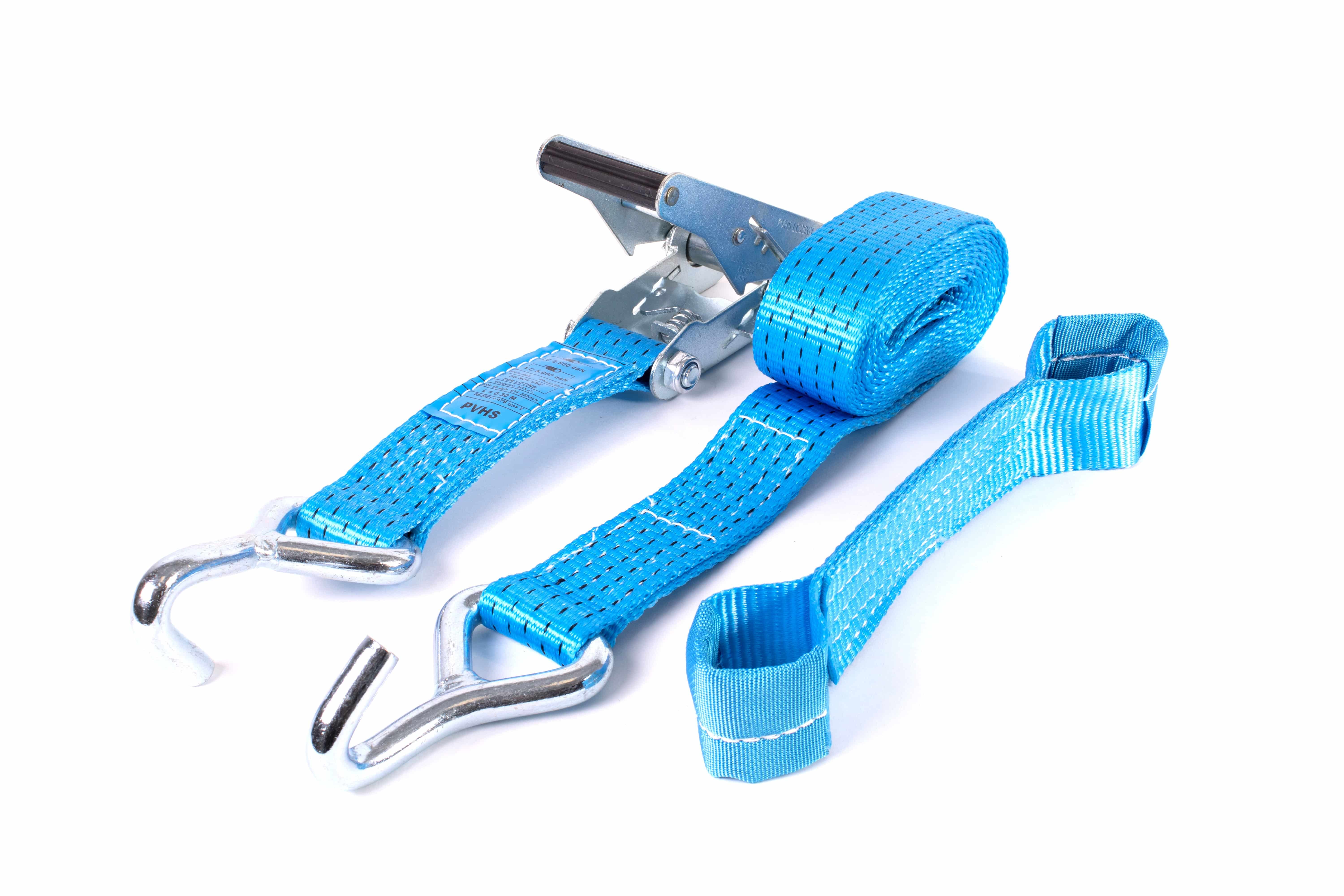 Auto-Transport-Spanngurt mit Zwischenband und Fingerhaken