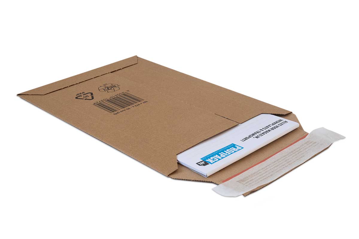 Karton-Versandtaschen Premium - 235 x 337 x 0-35mm (100 Stück)