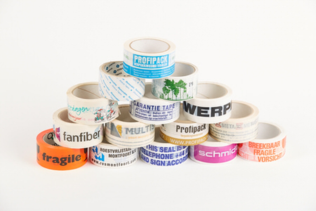 Bedrucktes PP Solvent Klebeband - 25mm x 66m (2 Farben)