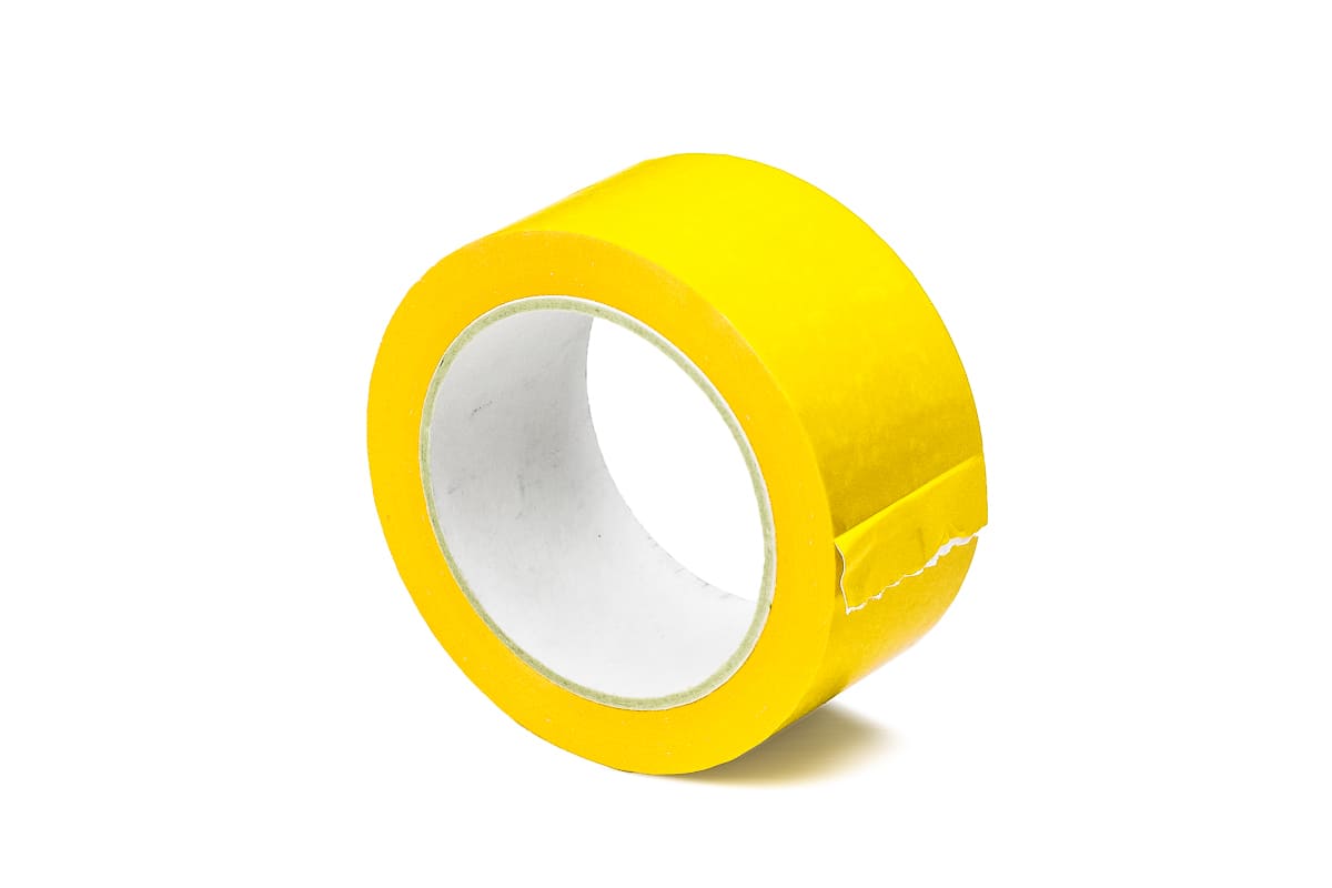 PVC Klebeband schwarz - 50mm x 66m gelb, 50.0000 millimeter