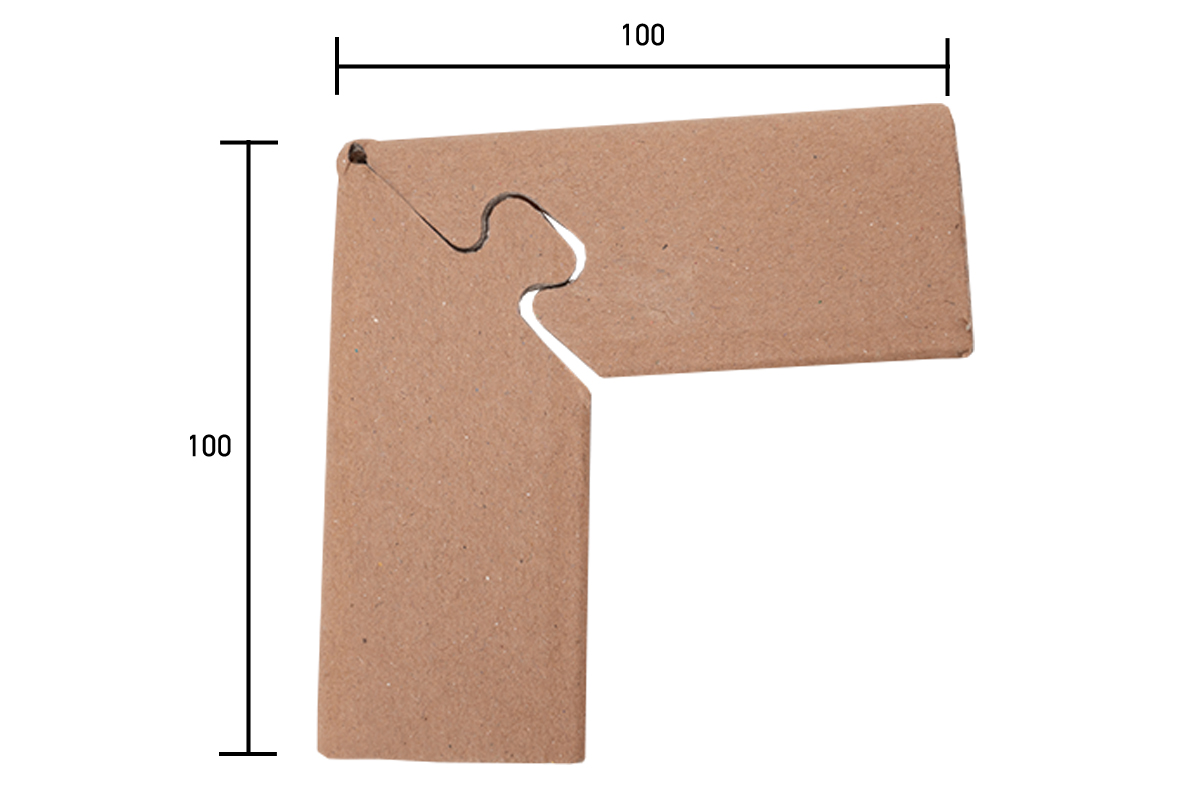 Karton Kantenschutz Puzzle - 45 x 45 x 100 x 100 x 3mm