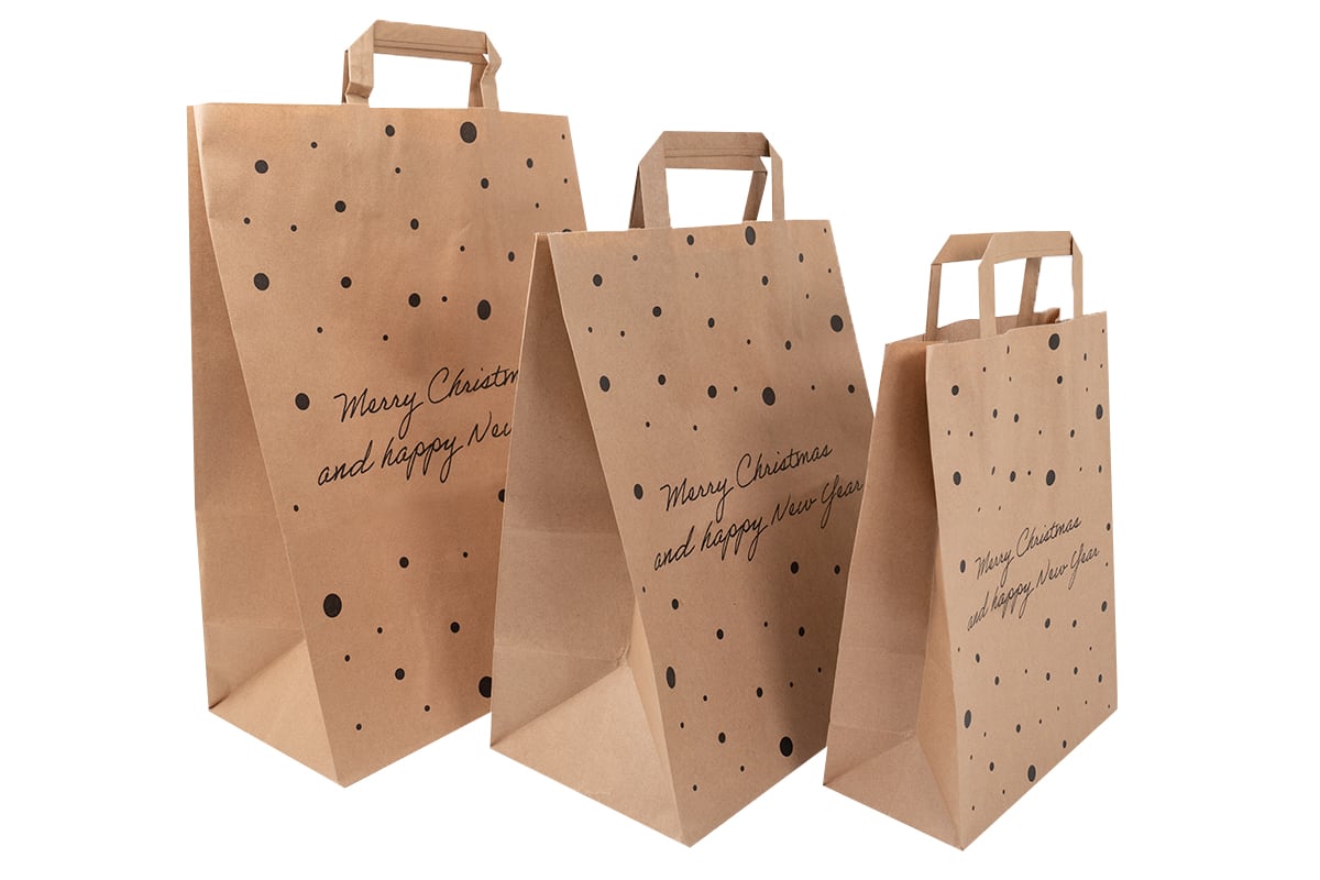 Weihnachtstüten Papier - 260 x 170 x 345mm x 80g (50 Stück)