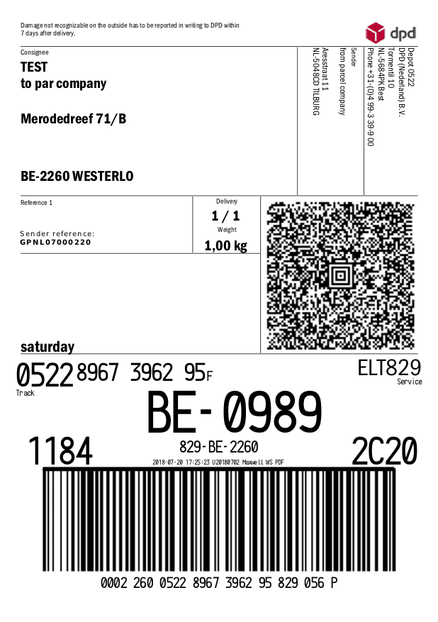 Versandetiketten PostNL/DPD/GLS - 102 mm x 150 mm (300 Stück)