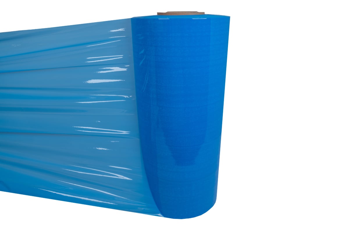 Maschinenwickelfolie Blau - 50cm x 1580m x 20my x 150% (pro Kilo)