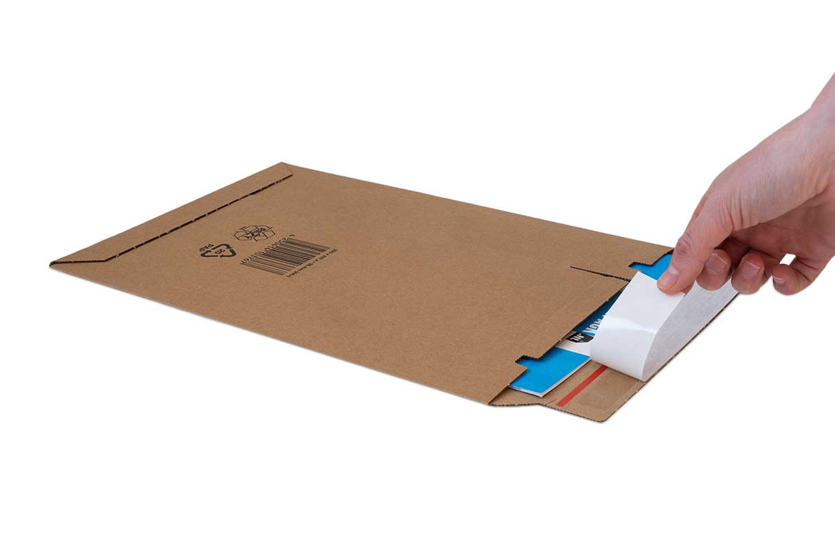 Karton-Versandtaschen Premium - 248 x 340 x 0-50mm (100 Stück)