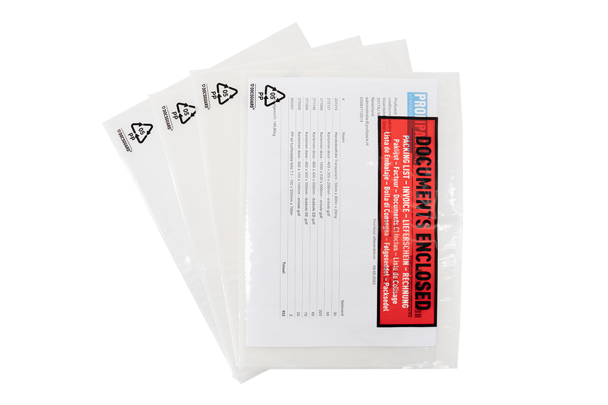 Lieferscheintaschen Documents Enclosed - 225 x 165mm (250 st)