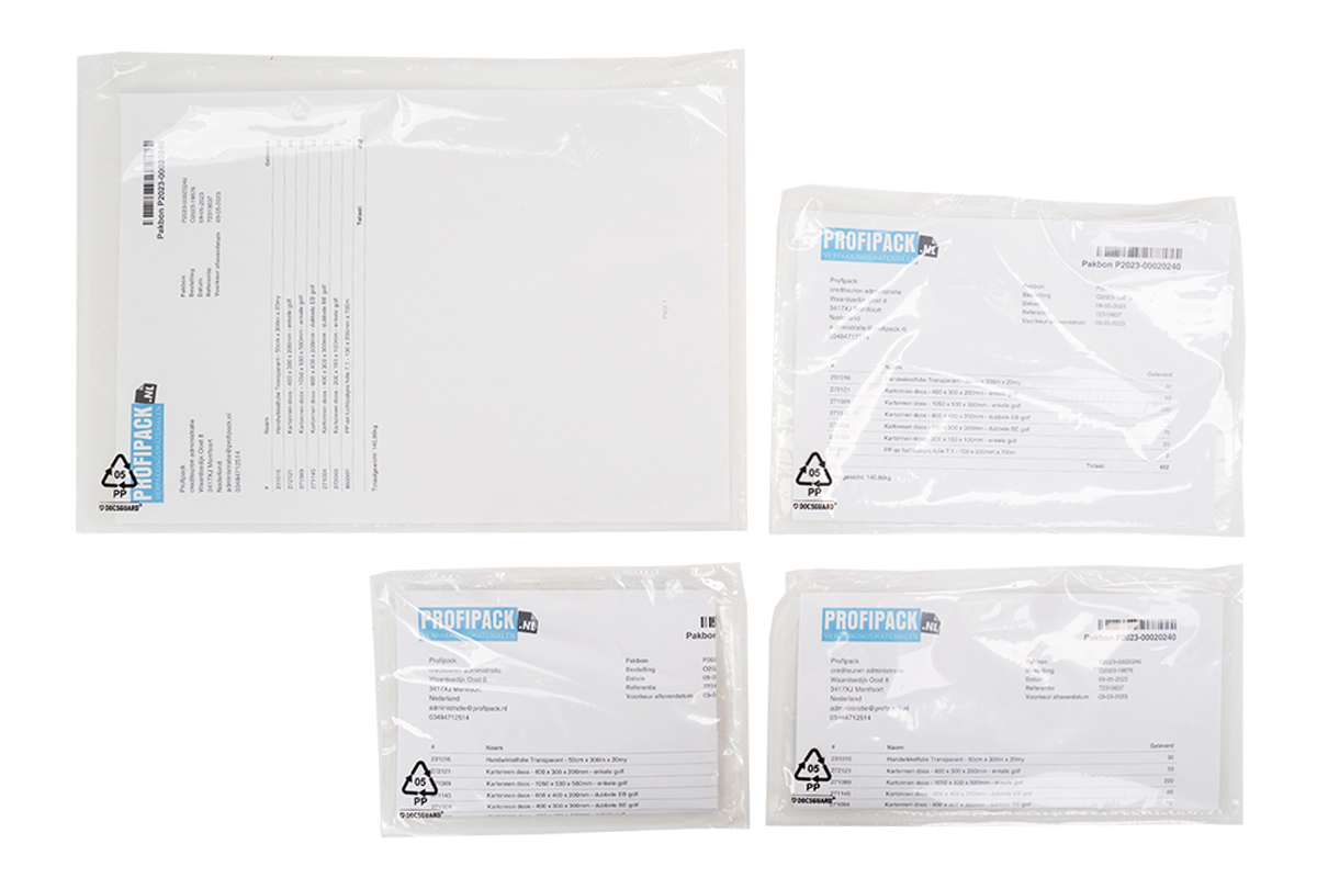 Lieferscheintaschen blanko - 225 x 165mm (250 st)
