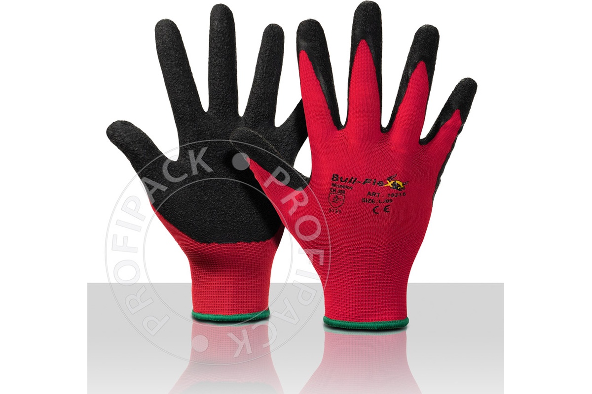 Bullflex Latex Montagehandschuhe - Größe 9/L