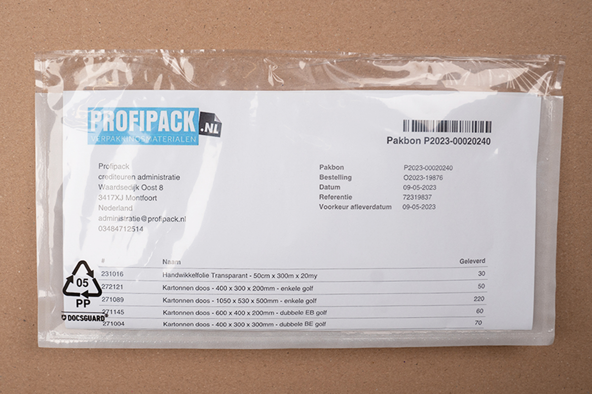 Lieferscheintaschen blanko - 225 x 122mm (250 st)
