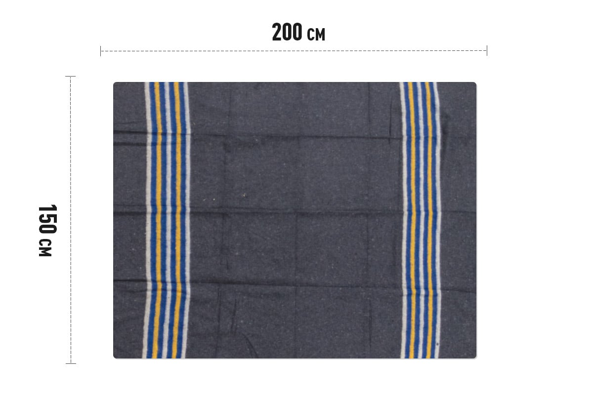 Umzugsdecken gestreift Blau, Gelb, Weiß - 150 x 200cm x 1350gr