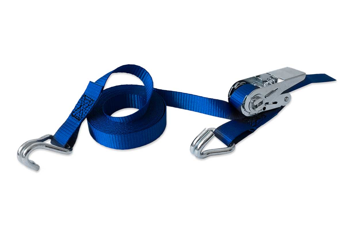  Spanngurt 2-teilig Blau - 25mm x 5m (0,6 Tonnen)