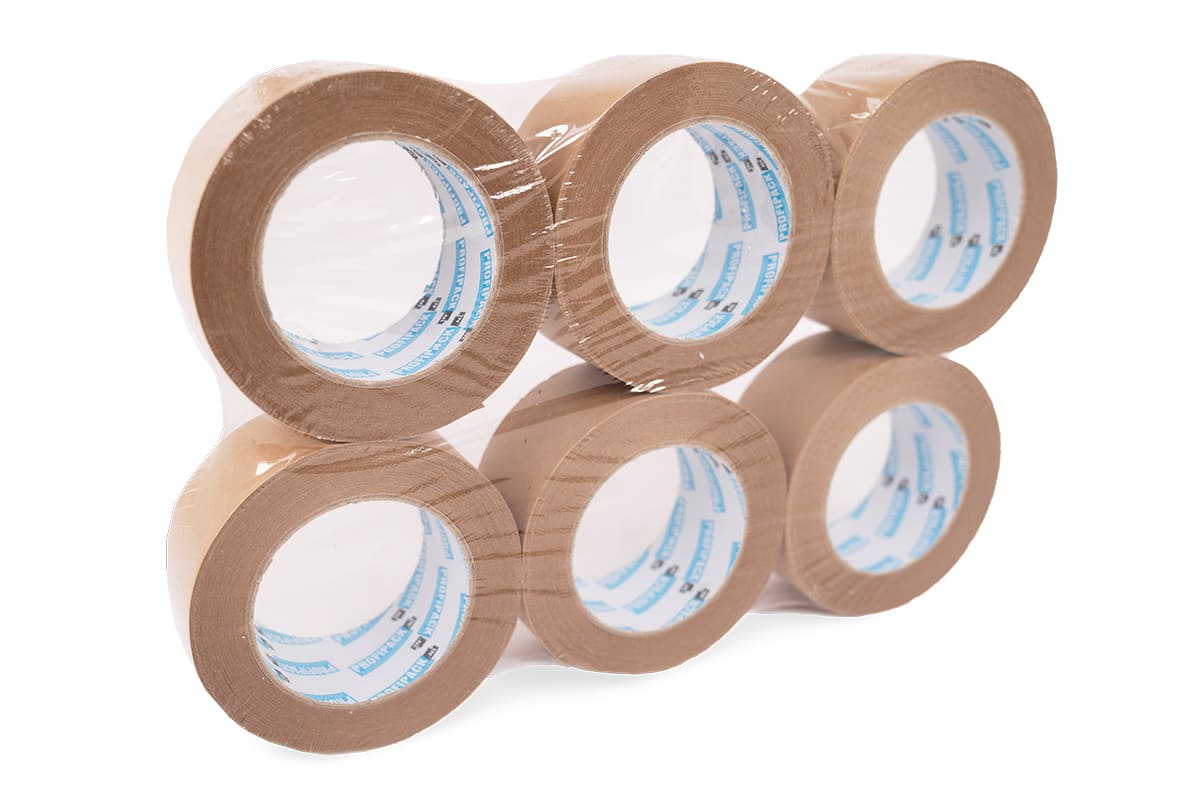  Klebebandabroller + 6 Rollen Papierklebeband - 50mm