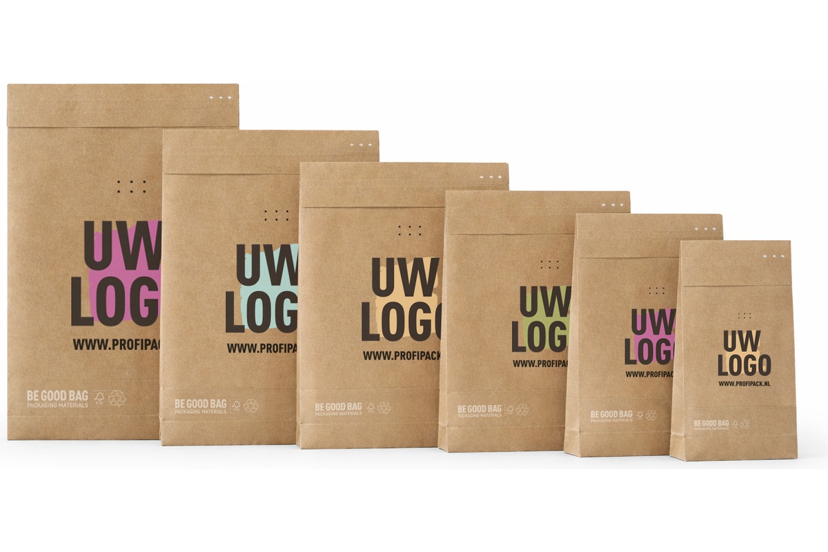 Papierversandtaschen "Be good bag" - 320 x 430mm + 80mm (100st)