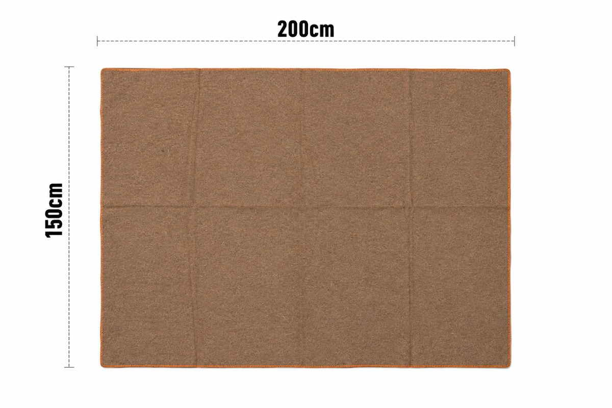 Armeedecken "Charlie" Sand - 150 x 200cm (70% wolle)