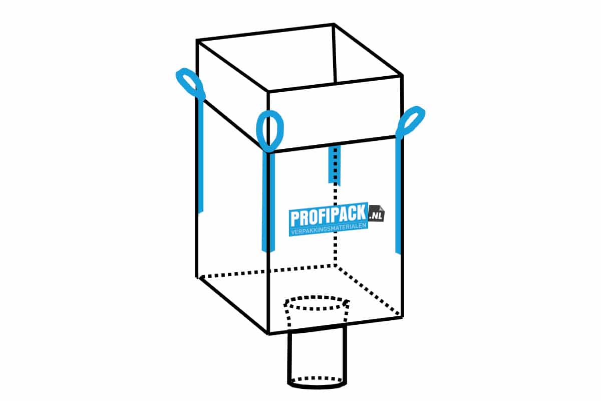 Big bag mit Auslaufstutzen - 90 x 90 x 110cm (1 m³)