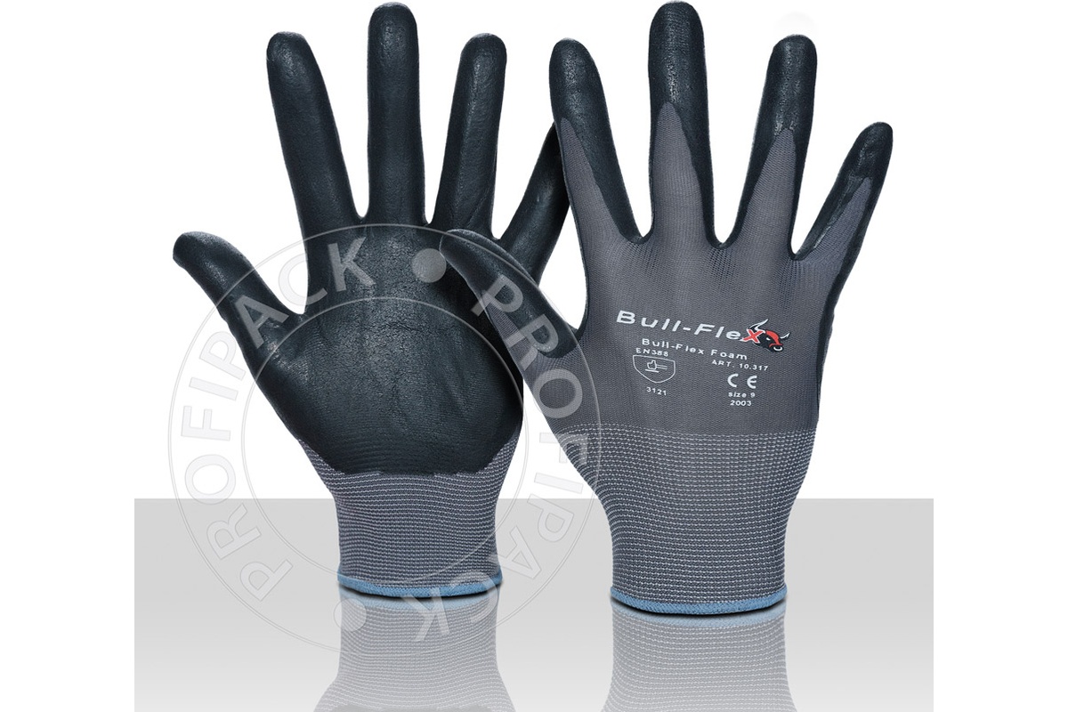 Bullflex Nitril Schaum Montagehandschuhe - Mehrere Größen verfügbar