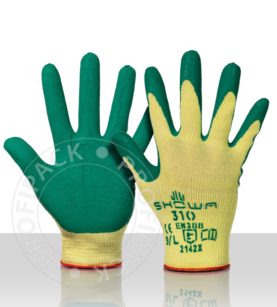 Showa 310 Handschuhe grün - Größe 7/S 9/L