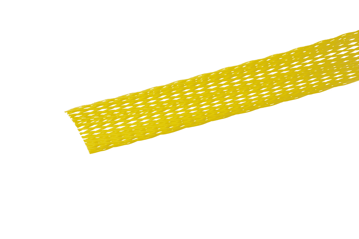 Kunstoffschlauchnetz in Spenderbox gelb - 25-50mm x 200m