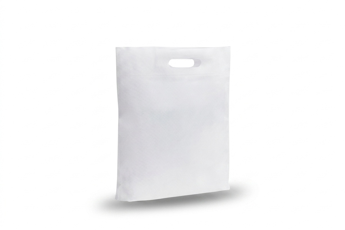 Tragetach en Plastik Weiß - 450 x 510 + 2 x 40mm - 50my (500st)