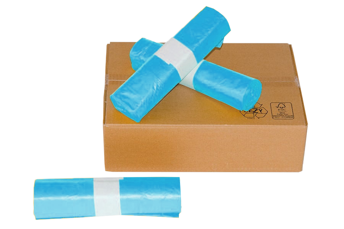 Plastik Sammelsäcke blau 400L - 70 x 15/15 x 200cm (50 Stück)