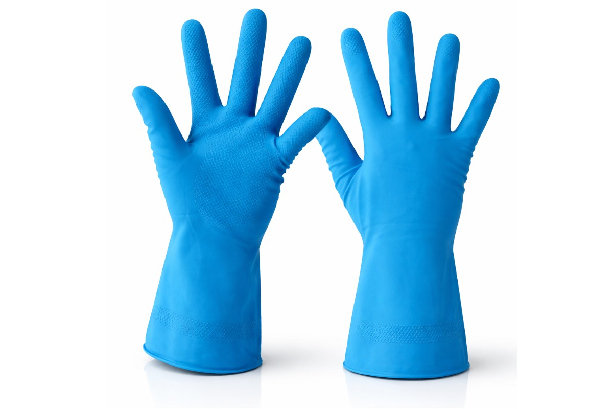 Haushaltsgummihandschuh Blau - Größe M (10 Paar)