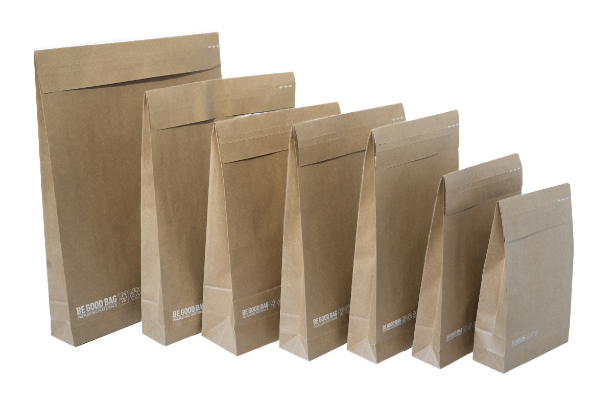 Papierversandtaschen "Be good bag" - 200 x 300mm + 50mm (100st)