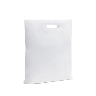 Tragetach en Plastik Weiß - 450 x 510 + 2 x 40mm - 50my (500st)