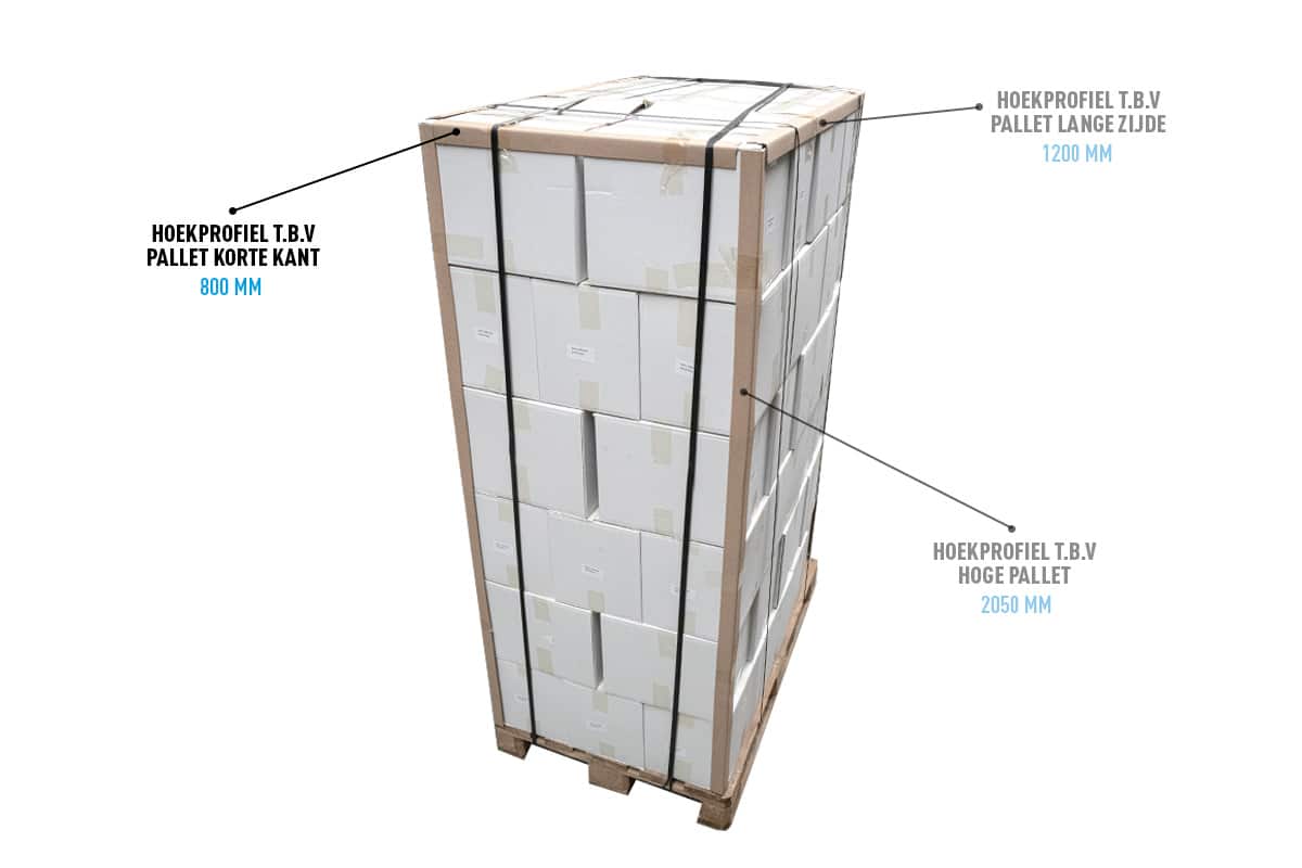Karton Kantenschutzprofile - 35 x 35 x 800mm x 3mm