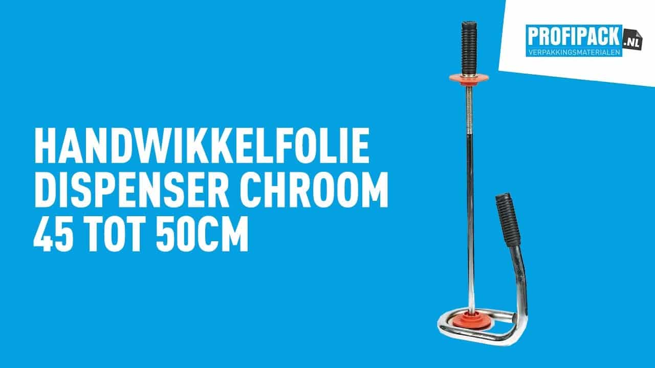 Handstretchfolien-Dispenser Chrom - 45 bis 50 cm