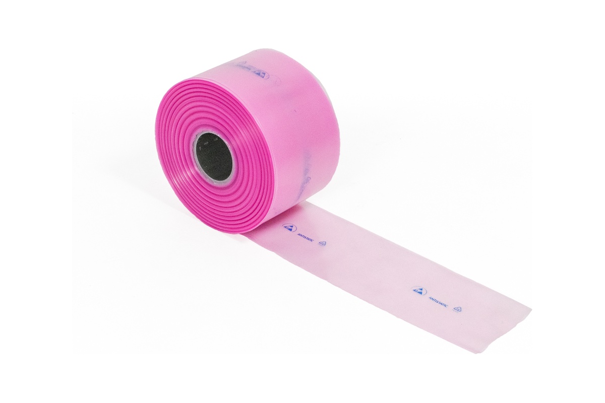 Antistatische ESD Schlauchfolie- 200mm x 250m x 90my