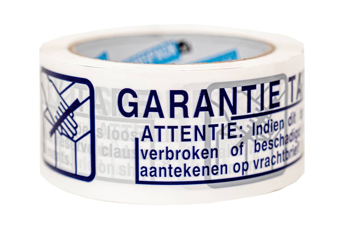 Garantieband blau/weiß - 50 mm x 66 m