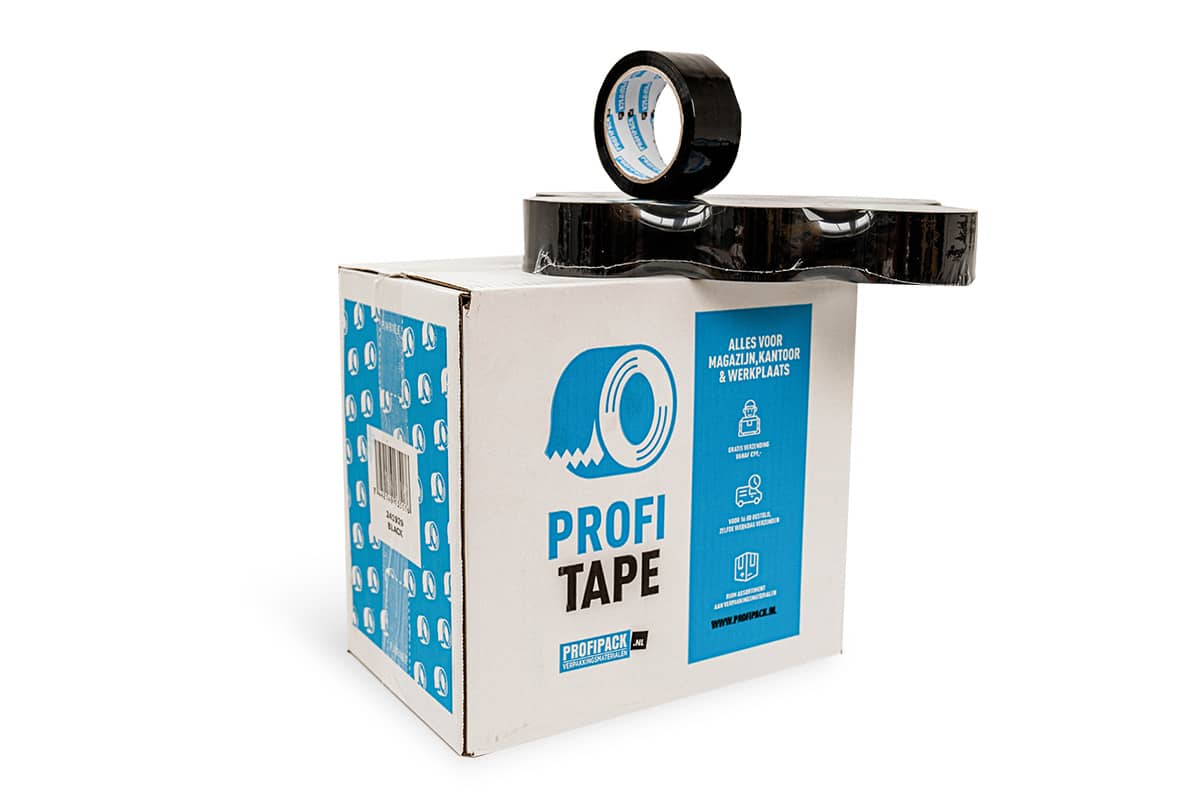 PP Acrylband schwarz - 48mm x 66m